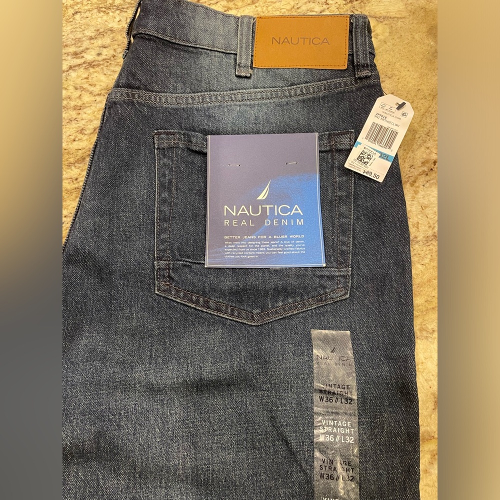 Brand New Nautical straight leg men’s jeans size 36/32